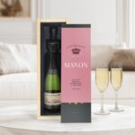 Bild von champagner in bedruckter kistejpg | Individuelle 🎁 persönliche 🎁 personalisierte Geschenke bedruckt ▪ bestickt ▪ graviert