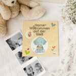 Bild von babybuch mit namen willkommejpg | Individuelle 🎁 persönliche 🎁 personalisierte Geschenke bedruckt ▪ bestickt ▪ graviert