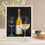 Bild von geschenkset wein mit glaesernjpg | Individuelle 🎁 persönliche 🎁 personalisierte Geschenke bedruckt ▪ bestickt ▪ graviert