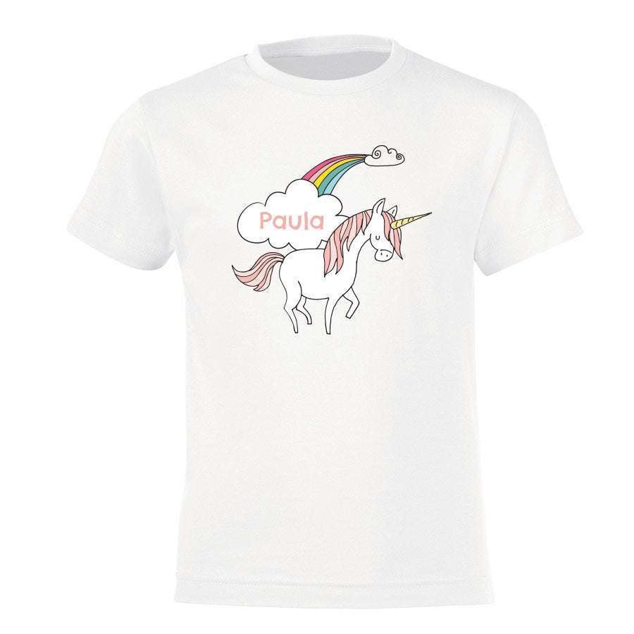 Bild von einhorn t shirt kinder weissjpg | Individuelle 🎁 persönliche 🎁 personalisierte Geschenke bedruckt ▪ bestickt ▪ graviert