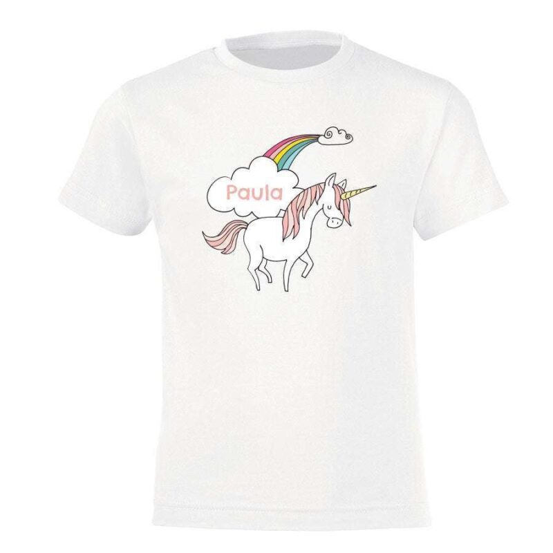 Bild von einhorn t shirt kinder weissjpg | Individuelle 🎁 persönliche 🎁 personalisierte Geschenke bedruckt ▪ bestickt ▪ graviert