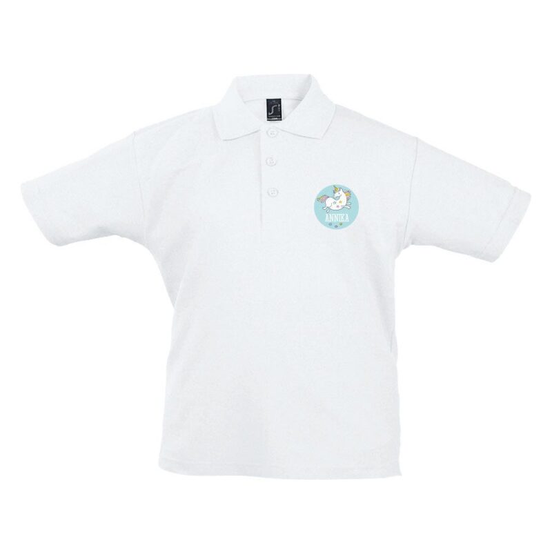 Bild von kinder poloshirt weiss jpg | Individuelle 🎁 persönliche 🎁 personalisierte Geschenke bedruckt ▪ bestickt ▪ graviert