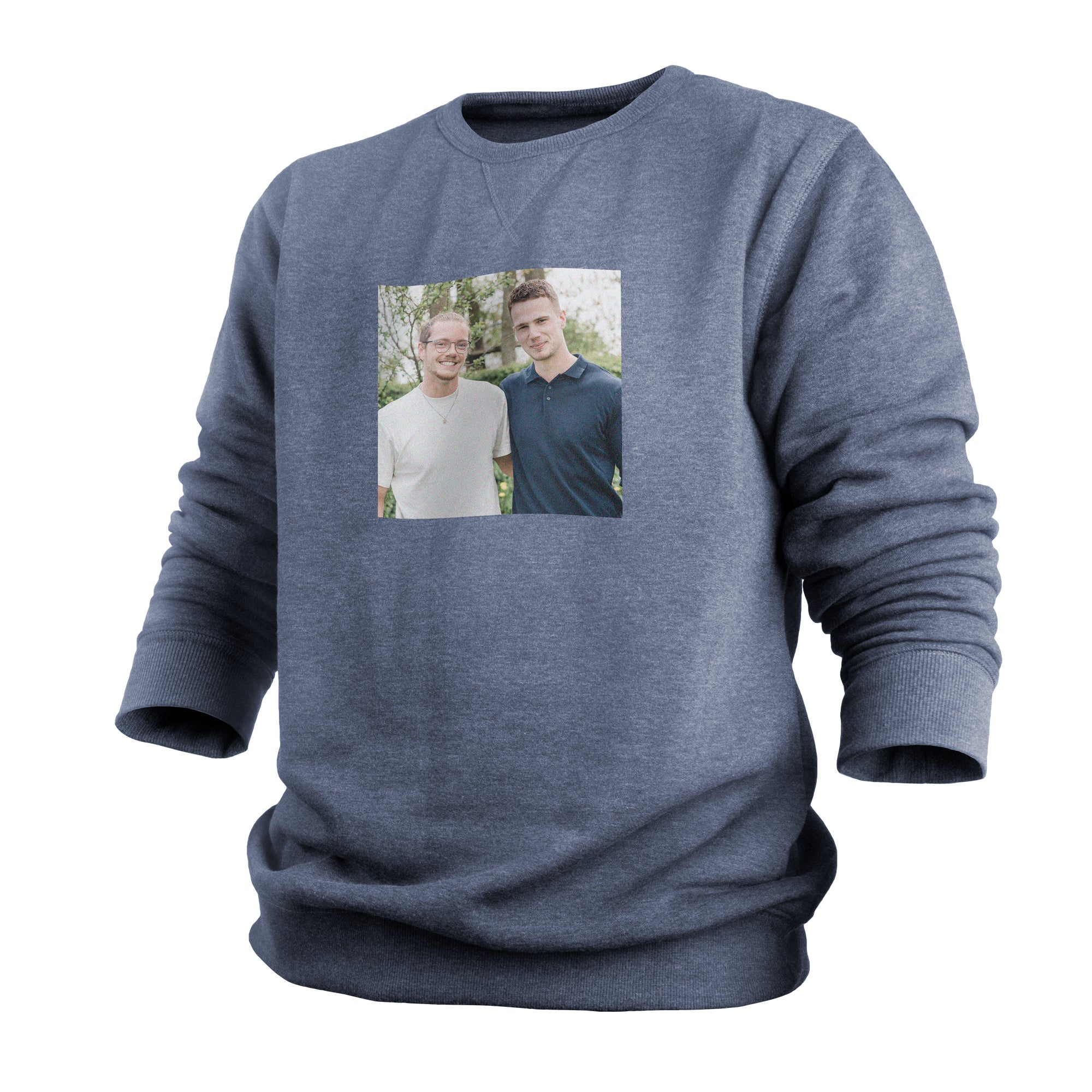 Bild von pullover herren blau ljpg | Individuelle 🎁 persönliche 🎁 personalisierte Geschenke bedruckt ▪ bestickt ▪ graviert