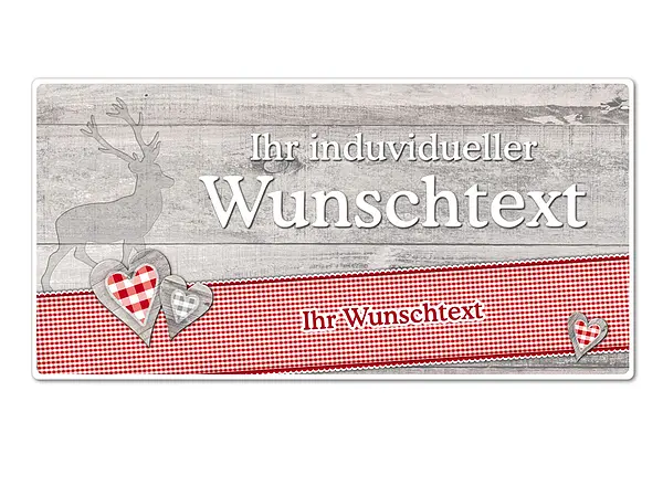 Bild von huettendeko schild mit wunschtjpg | Individuelle 🎁 persönliche 🎁 personalisierte Geschenke bedruckt ▪ bestickt ▪ graviert