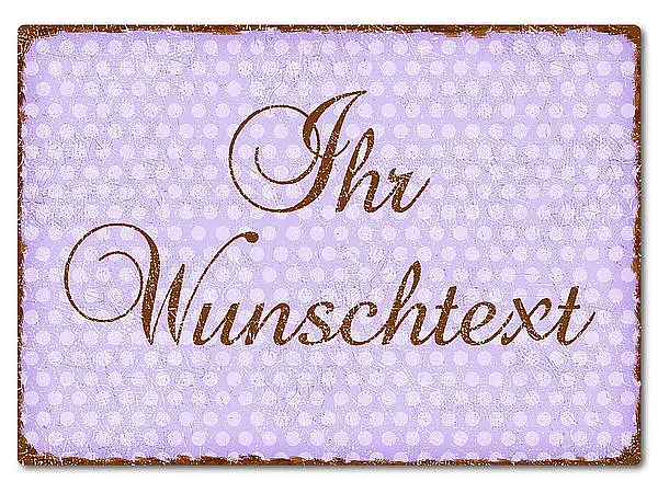 Bild von farbiges aluschild mit polka djpg | Individuelle 🎁 persönliche 🎁 personalisierte Geschenke bedruckt ▪ bestickt ▪ graviert