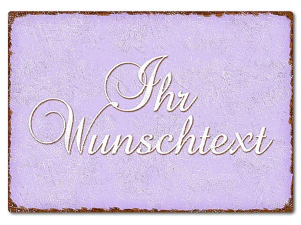 Bild von farbiges blechschild mit wunscjpg | Individuelle 🎁 persönliche 🎁 personalisierte Geschenke bedruckt ▪ bestickt ▪ graviert