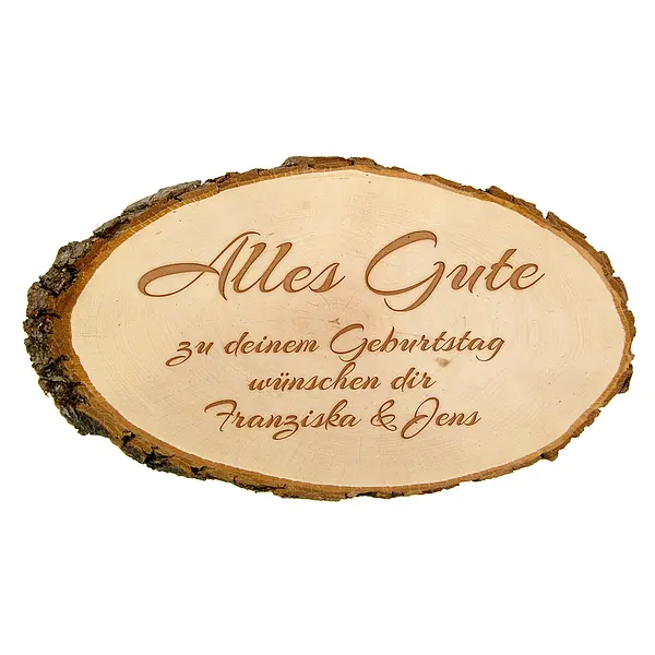 Bild von   holzschild zum geburtstag mitjpg | Individuelle 🎁 persönliche 🎁 personalisierte Geschenke bedruckt ▪ bestickt ▪ graviert