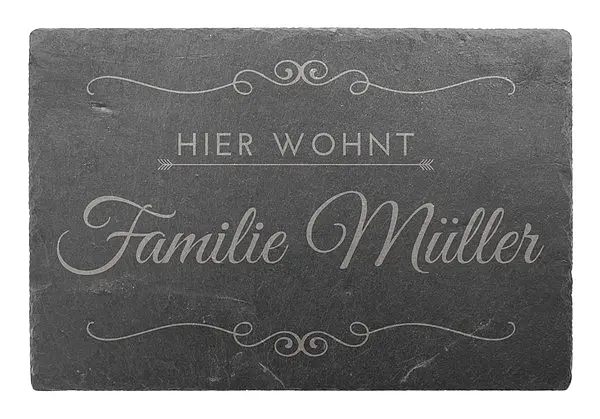 Bild von   vintage tuerschild aus schiefejpg | Individuelle 🎁 persönliche 🎁 personalisierte Geschenke bedruckt ▪ bestickt ▪ graviert