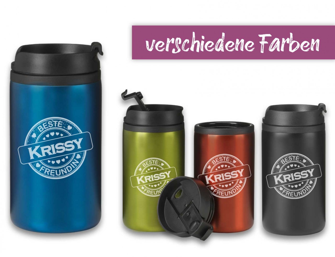 Bild von thermobecher button beste frjpg | Individuelle 🎁 persönliche 🎁 personalisierte Geschenke bedruckt ▪ bestickt ▪ graviert