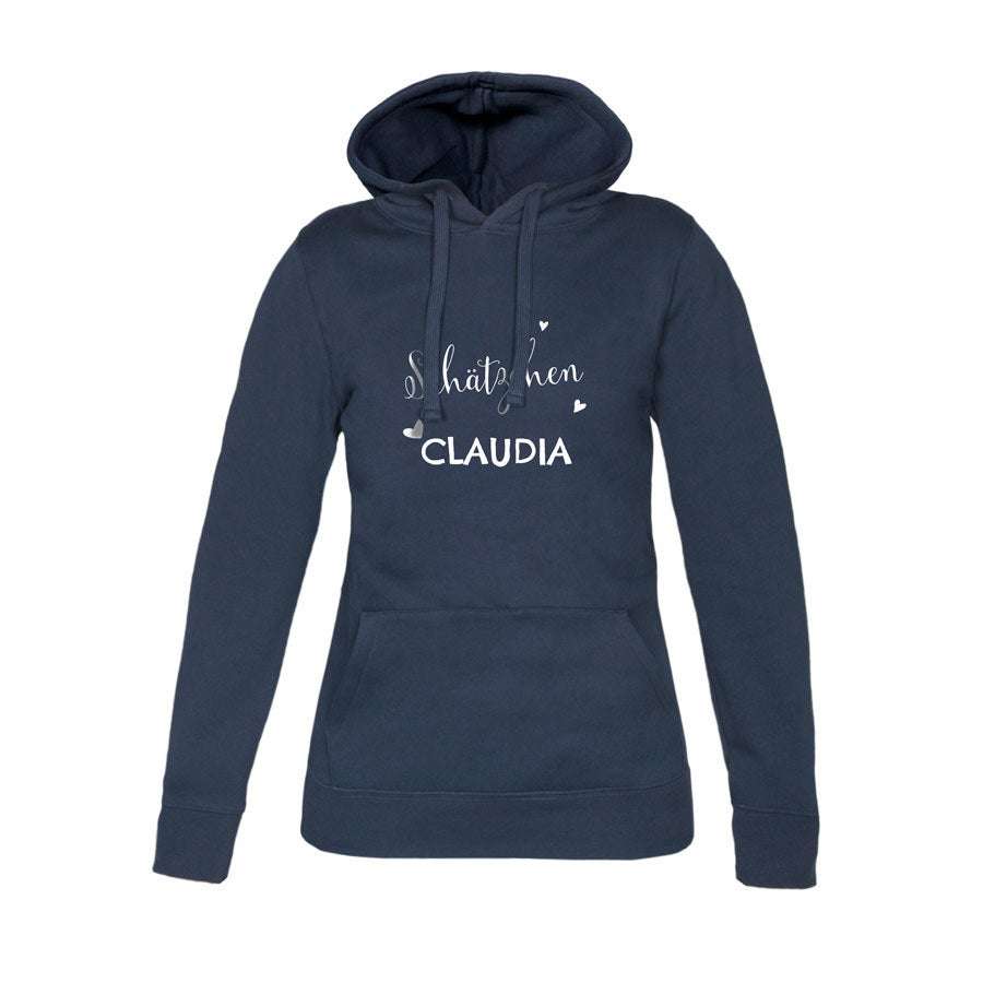 Bild von hoodie damen navy xljpg | Individuelle 🎁 persönliche 🎁 personalisierte Geschenke bedruckt ▪ bestickt ▪ graviert