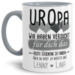 Bild von tasse von wunschnamen fr urojpg | Individuelle 🎁 persönliche 🎁 personalisierte Geschenke bedruckt ▪ bestickt ▪ graviert