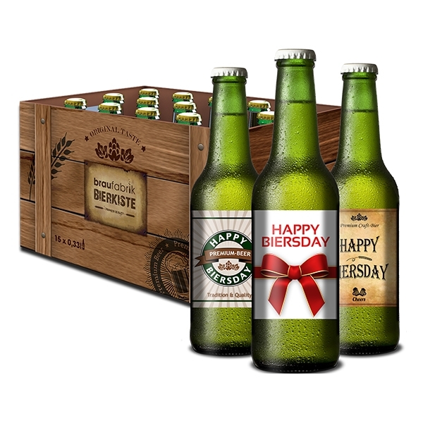 Bild von biersday bierboxjpg | Individuelle 🎁 persönliche 🎁 personalisierte Geschenke bedruckt ▪ bestickt ▪ graviert