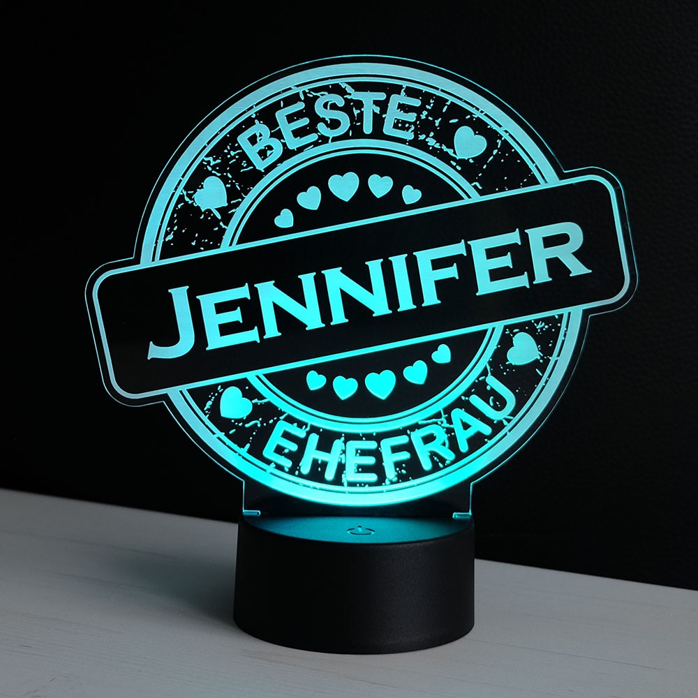 Bild von led dekolicht beste ehefrau mijpg | Individuelle 🎁 persönliche 🎁 personalisierte Geschenke bedruckt ▪ bestickt ▪ graviert