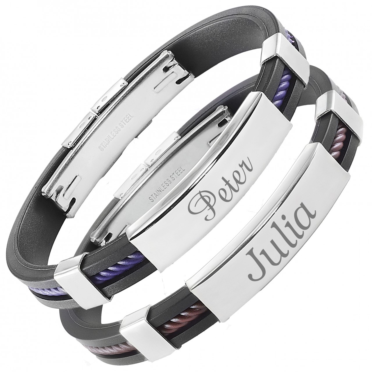 Bild von partner armbaender kautschuk kjpg | Individuelle 🎁 persönliche 🎁 personalisierte Geschenke bedruckt ▪ bestickt ▪ graviert