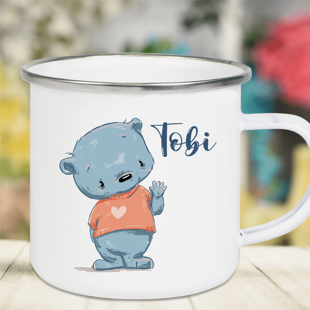 Bild von emaille tasse kinder mit deinepng | Individuelle 🎁 persönliche 🎁 personalisierte Geschenke bedruckt ▪ bestickt ▪ graviert