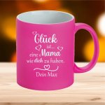 Bild von   neonfarbene tasse glueck istpng | Individuelle 🎁 persönliche 🎁 personalisierte Geschenke bedruckt ▪ bestickt ▪ graviert