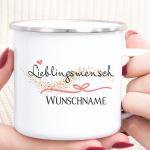 Bild von personalisierte tasse emaillepng | Individuelle 🎁 persönliche 🎁 personalisierte Geschenke bedruckt ▪ bestickt ▪ graviert