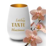 Bild von deko windlicht lieblings tantepng | Individuelle 🎁 persönliche 🎁 personalisierte Geschenke bedruckt ▪ bestickt ▪ graviert