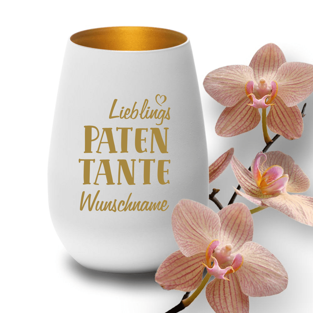 Bild von deko windlicht lieblings patenpng | Individuelle 🎁 persönliche 🎁 personalisierte Geschenke bedruckt ▪ bestickt ▪ graviert