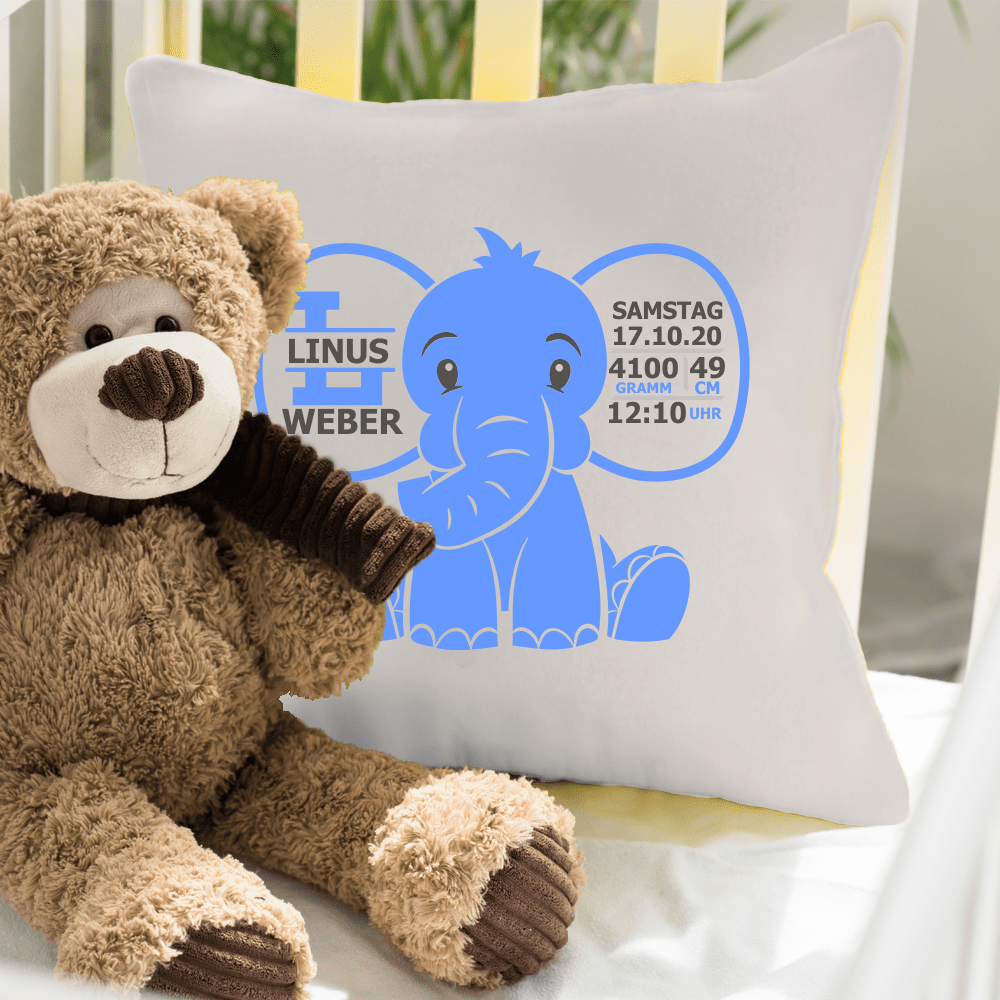 Bild von schmuse kissen zur geburt fuerpng | Individuelle 🎁 persönliche 🎁 personalisierte Geschenke bedruckt ▪ bestickt ▪ graviert