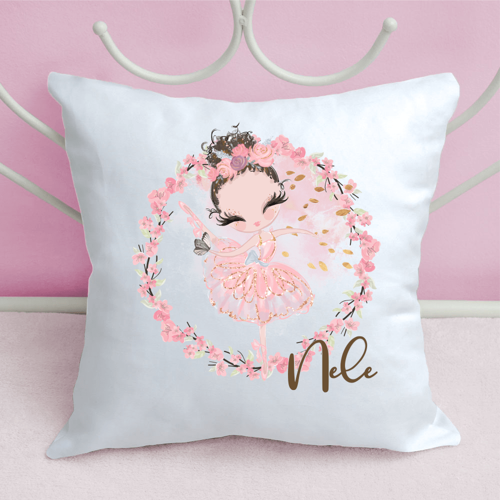 Bild von kissen fuer maedchen ballerinapng | Individuelle 🎁 persönliche 🎁 personalisierte Geschenke bedruckt ▪ bestickt ▪ graviert