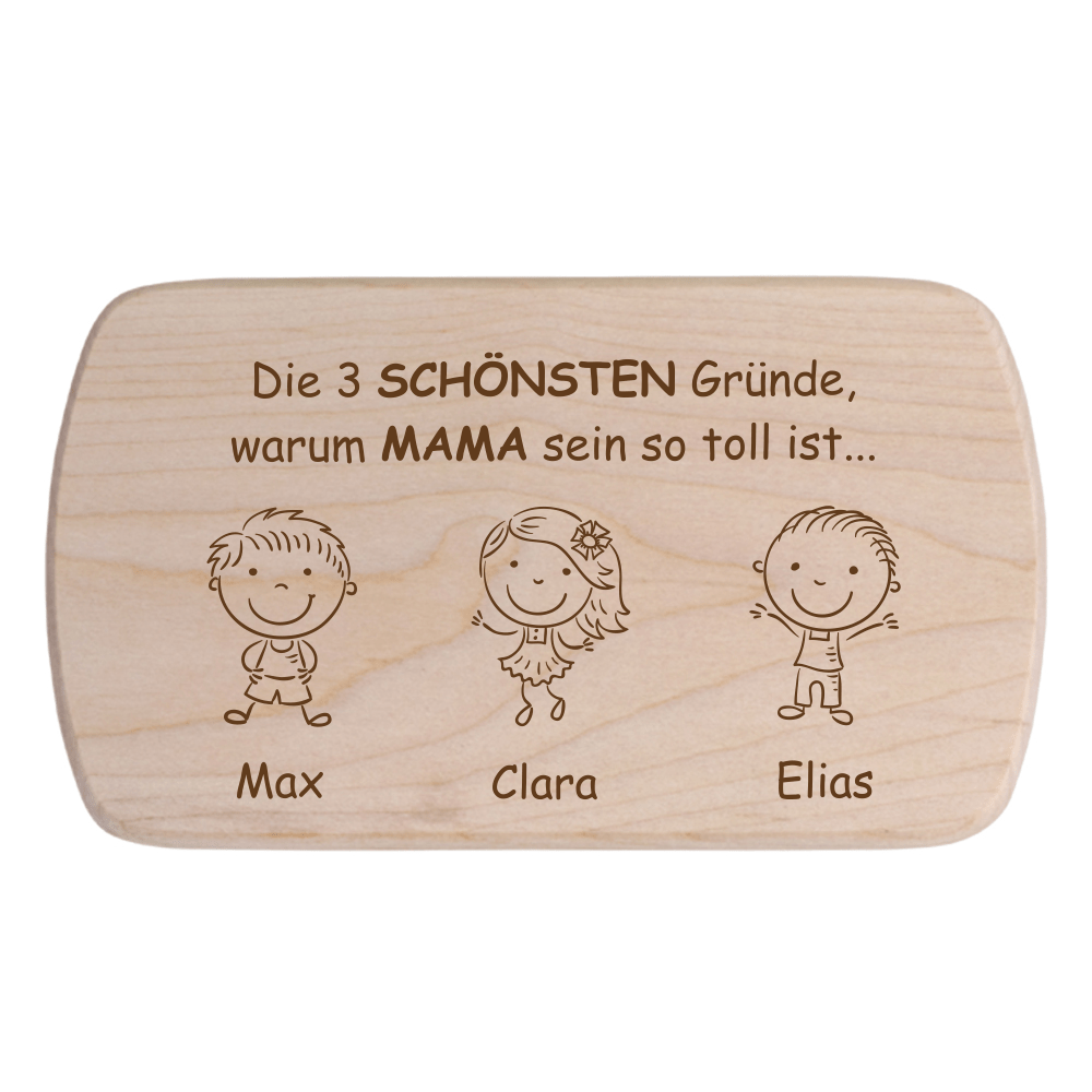 Bild von fruehstuecksbrett die schoenstpng | Individuelle 🎁 persönliche 🎁 personalisierte Geschenke bedruckt ▪ bestickt ▪ graviert