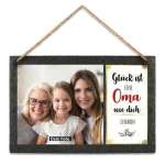 Bild von   schieferplatte fuer oma mit fojpg | Individuelle 🎁 persönliche 🎁 personalisierte Geschenke bedruckt ▪ bestickt ▪ graviert