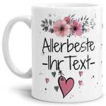 Bild von tasse mit schoenem blumenmotivjpg | Individuelle 🎁 persönliche 🎁 personalisierte Geschenke bedruckt ▪ bestickt ▪ graviert