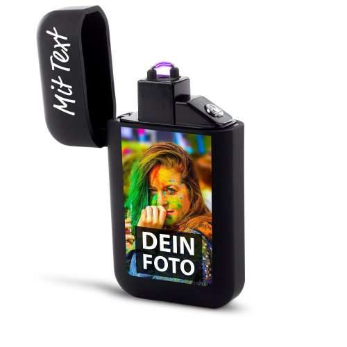 Bild von elektro feuerzeug mit foto undjpg | Individuelle 🎁 persönliche 🎁 personalisierte Geschenke bedruckt ▪ bestickt ▪ graviert