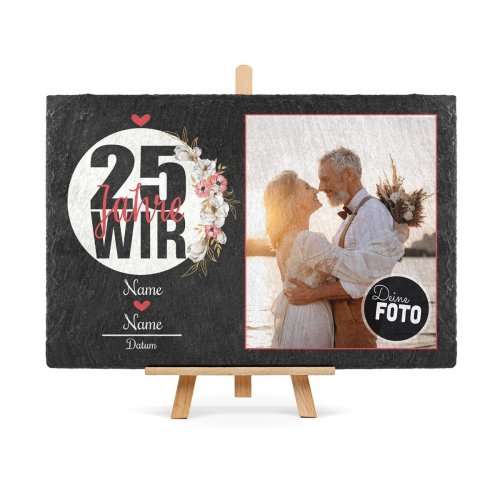 Bild von foto auf schieferstein jajpg | Individuelle 🎁 persönliche 🎁 personalisierte Geschenke bedruckt ▪ bestickt ▪ graviert