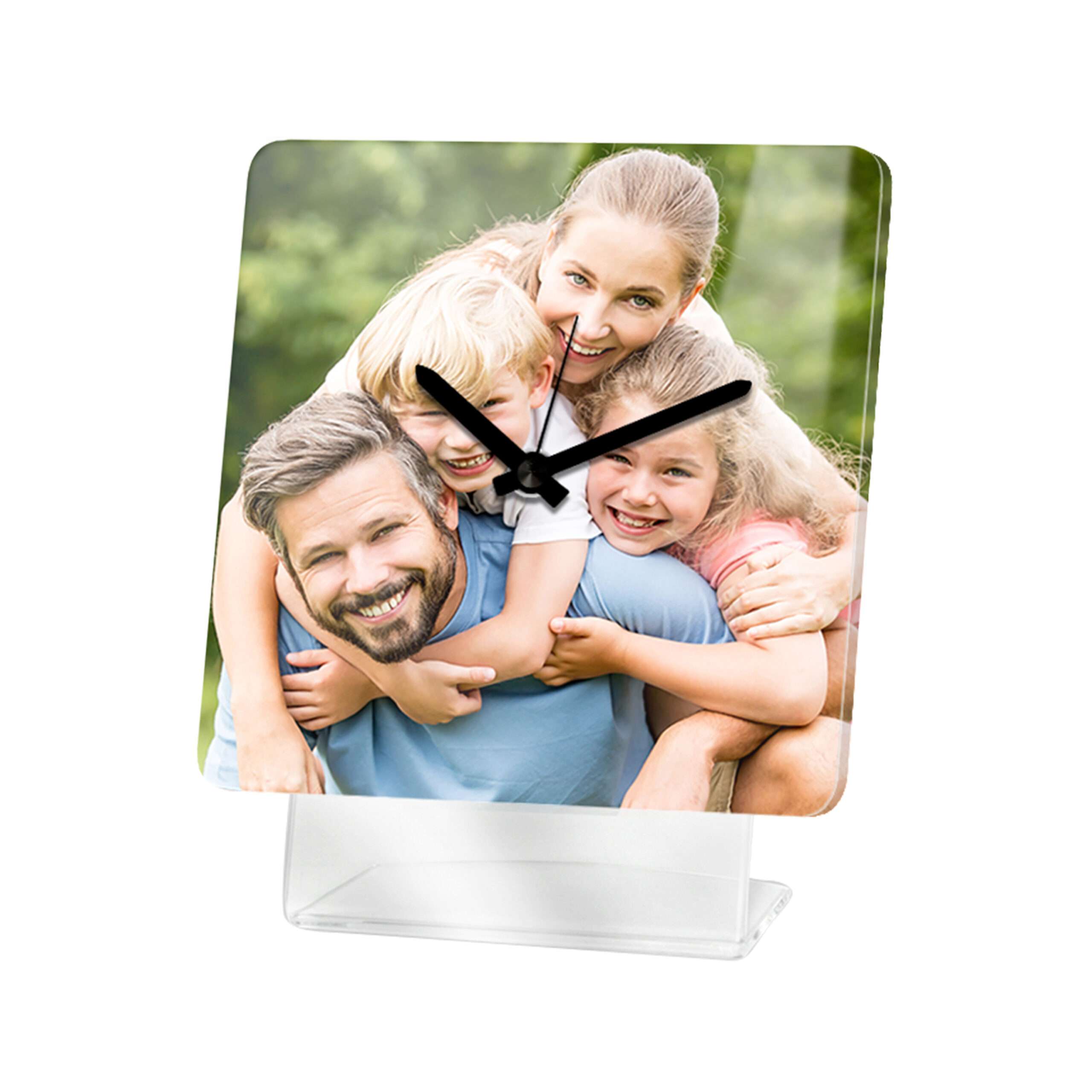 Bild von wecker mit foto eckig fotojpg | Individuelle 🎁 persönliche 🎁 personalisierte Geschenke bedruckt ▪ bestickt ▪ graviert