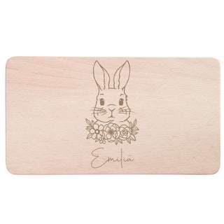 Bild von frahstacksbrett hase mit blajpg | Individuelle 🎁 persönliche 🎁 personalisierte Geschenke bedruckt ▪ bestickt ▪ graviert