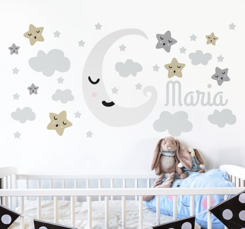 Bild von personalisierte mond und sternjpg | Individuelle 🎁 persönliche 🎁 personalisierte Geschenke bedruckt ▪ bestickt ▪ graviert