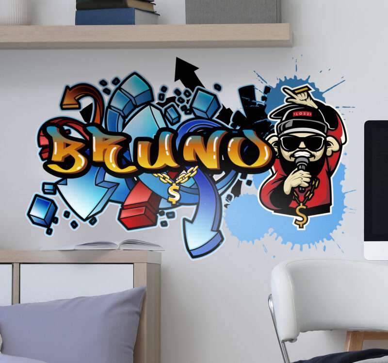 Bild von wandtattoo kunst graffiti persjpg | Individuelle 🎁 persönliche 🎁 personalisierte Geschenke bedruckt ▪ bestickt ▪ graviert