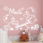 Bild von personalisiertes baerchen wandjpg | Individuelle 🎁 persönliche 🎁 personalisierte Geschenke bedruckt ▪ bestickt ▪ graviert