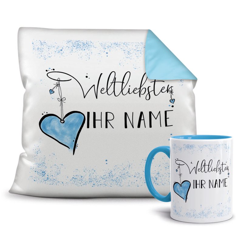 Bild von   geschenk set namenstasse plusjpg | Individuelle 🎁 persönliche 🎁 personalisierte Geschenke bedruckt ▪ bestickt ▪ graviert