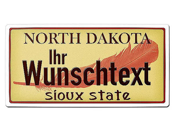 Bild von north dakota usa dekoschild mijpg | Individuelle 🎁 persönliche 🎁 personalisierte Geschenke bedruckt ▪ bestickt ▪ graviert