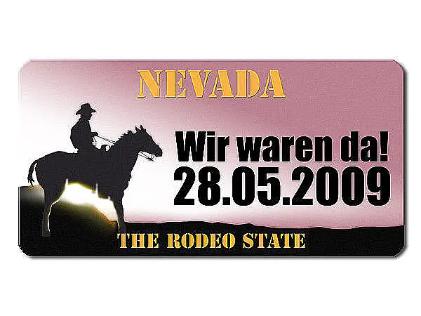 Bild von nevada us kennzeichen mit indijpg | Individuelle 🎁 persönliche 🎁 personalisierte Geschenke bedruckt ▪ bestickt ▪ graviert