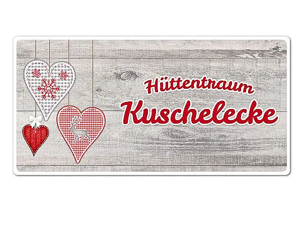 Bild von dekoschild huettentraum mit wujpg | Individuelle 🎁 persönliche 🎁 personalisierte Geschenke bedruckt ▪ bestickt ▪ graviert