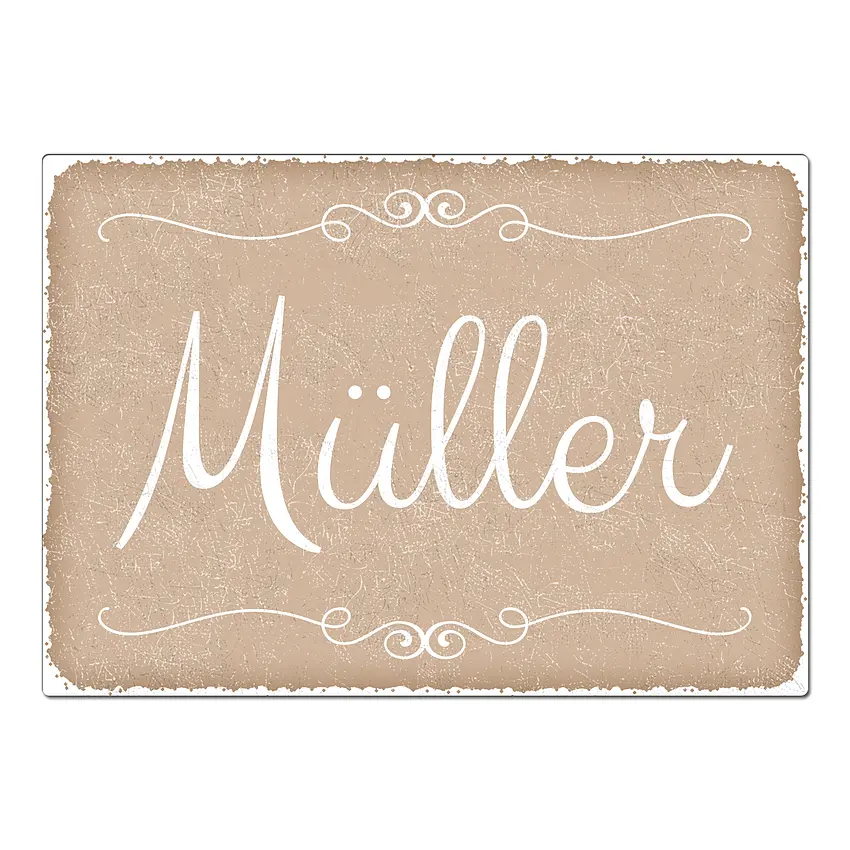 Bild von vintage schild mit wunschtextjpg | Individuelle 🎁 persönliche 🎁 personalisierte Geschenke bedruckt ▪ bestickt ▪ graviert