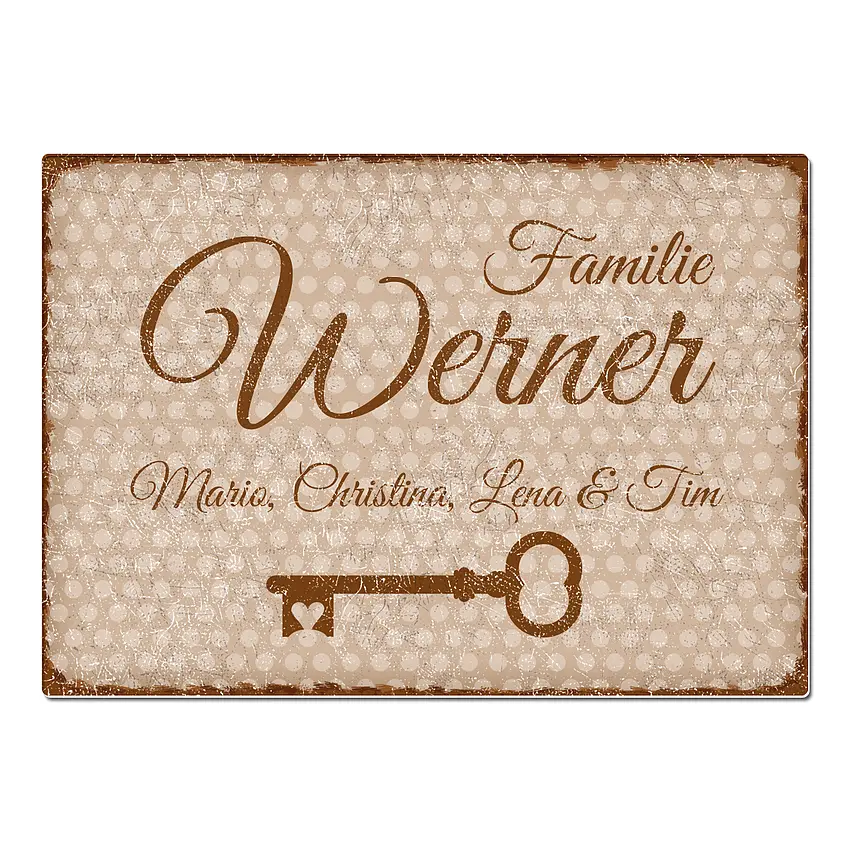 Bild von puenktchen vintageschild mit wjpg | Individuelle 🎁 persönliche 🎁 personalisierte Geschenke bedruckt ▪ bestickt ▪ graviert