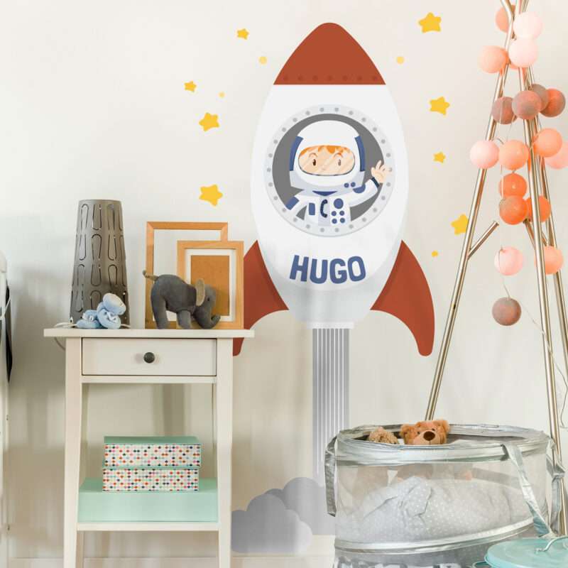 Bild von wandtattoo astronaut mit namenjpg | Individuelle 🎁 persönliche 🎁 personalisierte Geschenke bedruckt ▪ bestickt ▪ graviert