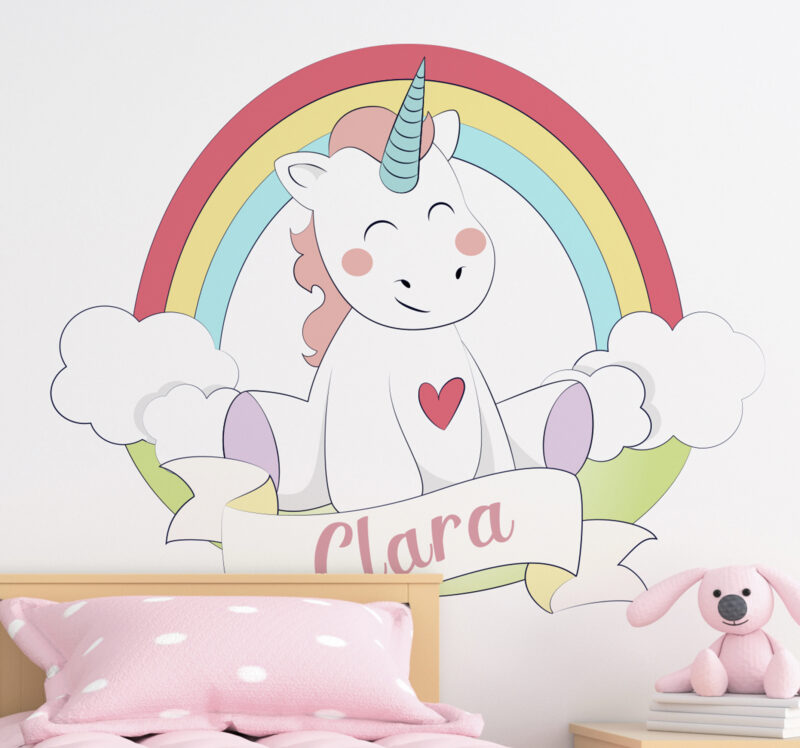 Bild von regenbogen einhorn maerchen wajpg | Individuelle 🎁 persönliche 🎁 personalisierte Geschenke bedruckt ▪ bestickt ▪ graviert