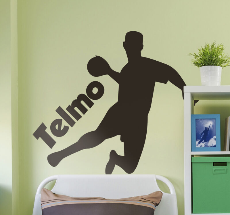 Bild von handball spieler silhouette wajpg | Individuelle 🎁 persönliche 🎁 personalisierte Geschenke bedruckt ▪ bestickt ▪ graviert