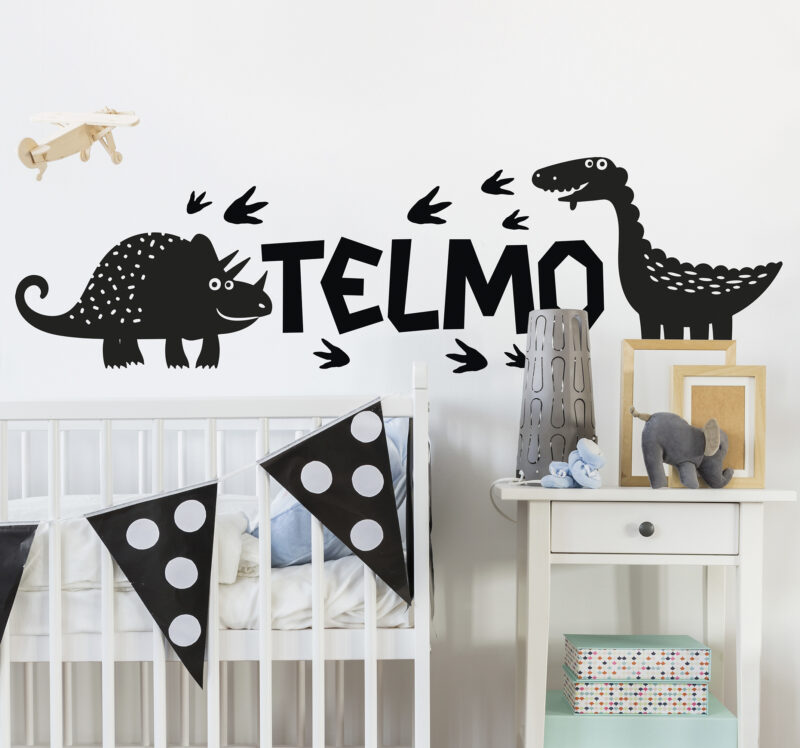 Bild von wandsticker dinosaurier glueckjpg | Individuelle 🎁 persönliche 🎁 personalisierte Geschenke bedruckt ▪ bestickt ▪ graviert