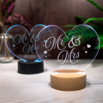 Bild von led leuchte herz mr mrs mipng | Individuelle 🎁 persönliche 🎁 personalisierte Geschenke bedruckt ▪ bestickt ▪ graviert