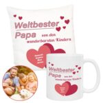 Bild von geschenkset weltbester papajpg | Individuelle 🎁 persönliche 🎁 personalisierte Geschenke bedruckt ▪ bestickt ▪ graviert