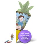 Bild von olchi schultuete mit personalijpg | Individuelle 🎁 persönliche 🎁 personalisierte Geschenke bedruckt ▪ bestickt ▪ graviert