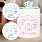 Bild von   spardose zur geburt mit personjpg | Individuelle 🎁 persönliche 🎁 personalisierte Geschenke bedruckt ▪ bestickt ▪ graviert