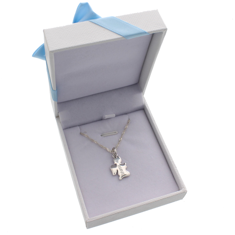 Bild von schutzengel kette er silberpng | Individuelle 🎁 persönliche 🎁 personalisierte Geschenke bedruckt ▪ bestickt ▪ graviert